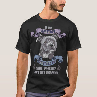 Camiseta Design para amante de cães e dono de cães Amstaff 