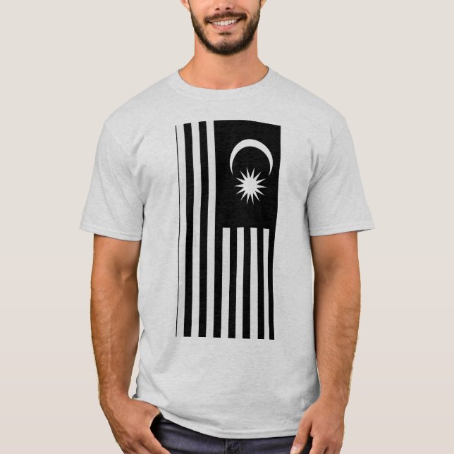 CAMISETA DESIGN PATRIOT DE LIBERDADE BRANCA E NEGRA (Frente)