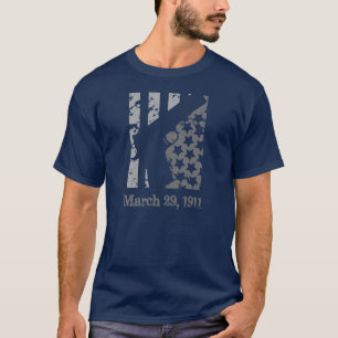 Camiseta Design patriótico das cinzas da bandeira 1911