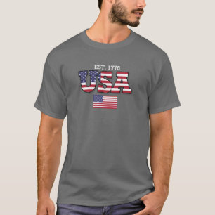 Camiseta Design Patriótico de Bandeira Americana