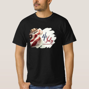 Camiseta Design Patriótico do Dia da Independência 4 de Jul