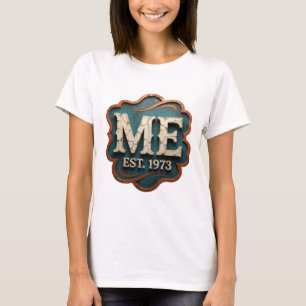 Camiseta Design Personalizado Clássico Prata ME EST 1973