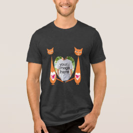 Camiseta Design Personalizado de Coração de Amor de Cat Edi