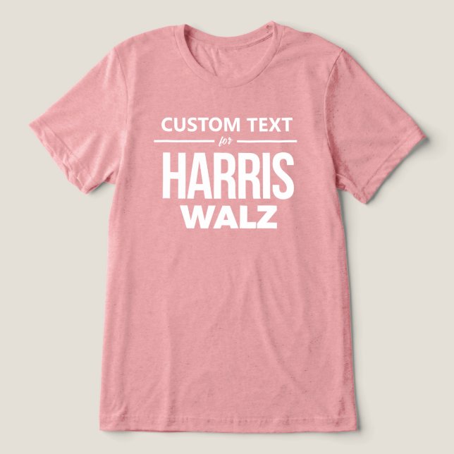 Camiseta Design personalizado para Harris Walz (Design frontal)