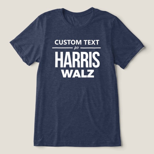 Camiseta Design personalizado para Harris Walz (Design frontal)