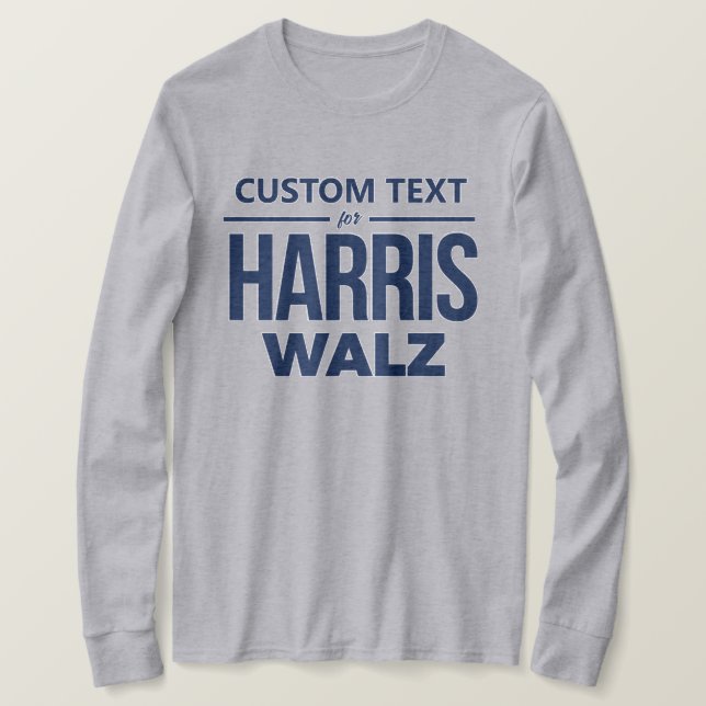 Camiseta Design personalizado para Harris Walz (Frente do Design)