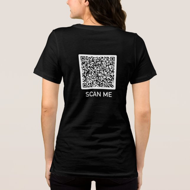 Camiseta Design Personalizado Seu Próprio Código QR Diverti (Verso)