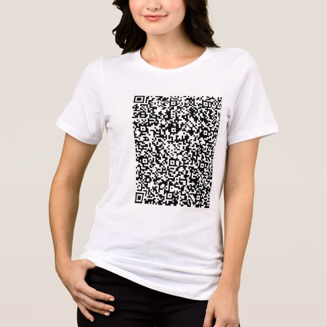 Camiseta Design personalizado seu próprio código QR persona (Frente)