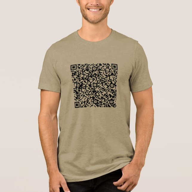 Camiseta Design Personalizado Seu Próprio Código QR Persona (Frente)