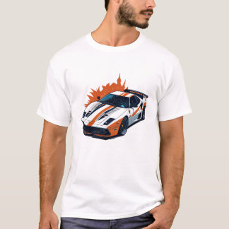 Camiseta design plano de carro retrorreflector altamente de