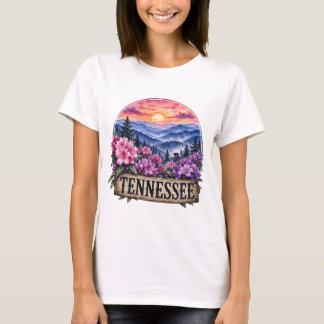 Camiseta Design PNG Floral do Estado do Tennessee