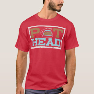 Camiseta Design pote de Cabeça de para Viciados em Cafeína 
