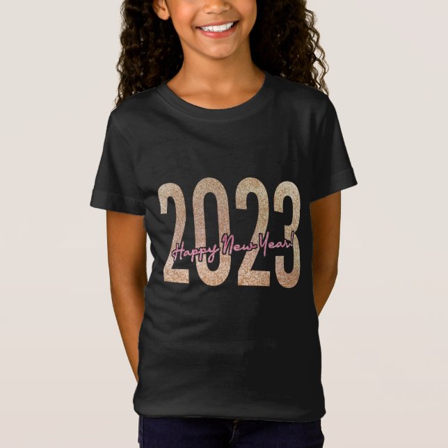Camiseta design premium 2023 com textura de gliteria (Frente)