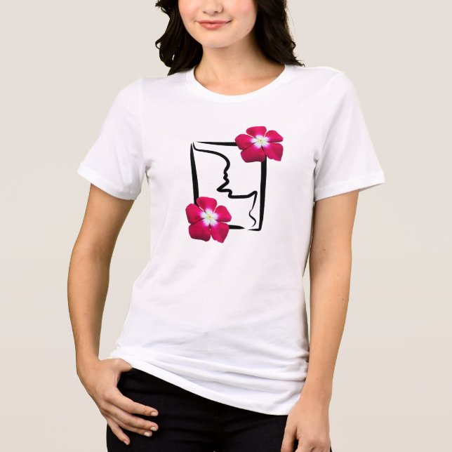 Camiseta Design preto-rosa variedade (Frente)
