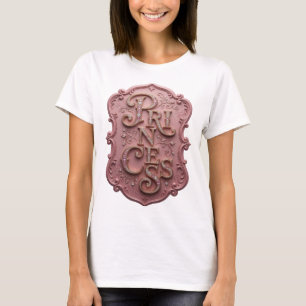 Camiseta Design PRINCESA Dourado Elegante