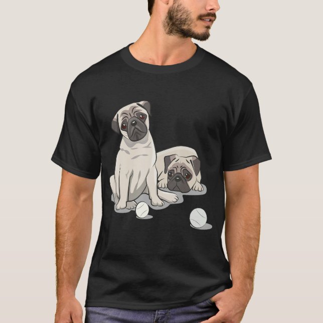 Camiseta Design Pug Brincalhão (Frente)