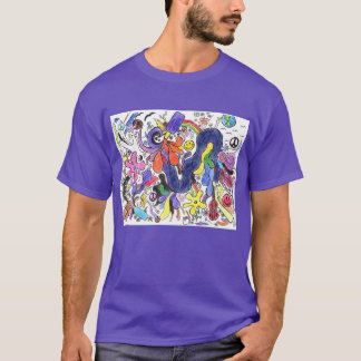 Camiseta Design Punk Rock #15 1970s a cores em roxo