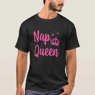 Camiseta Design Rainha do Cochilo Engraçado Mulheres Dormin