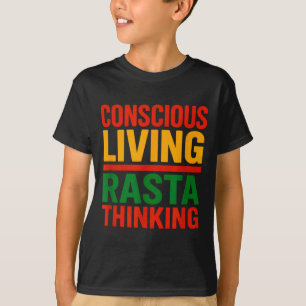 Camiseta Design Rasta, Vida Consciente, Frase Motivacional