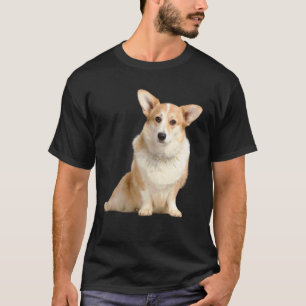 Camiseta Design Realista de Cardigan Welsh Corgi Sentado