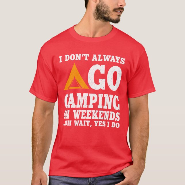 Camiseta Design retrô amante de acampamento engraçado (Frente)