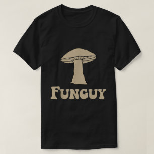 Camiseta Design Retrô com Trocadilho de Cogumelo Funguy