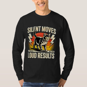 Camiseta Design Retro de Gato Motivacional para Amantes de
