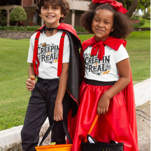 Camiseta Design Retro de Halloween 'Crepping It Real'