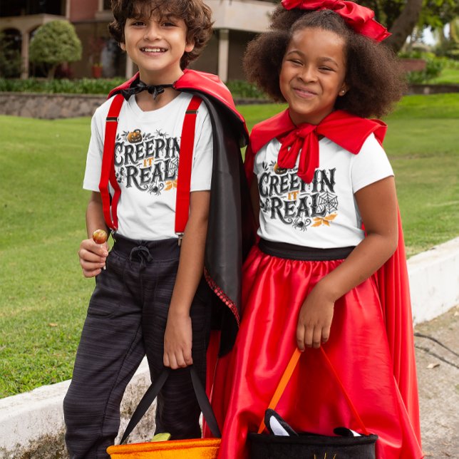 Camiseta Design Retro de Halloween 'Crepping It Real' (Criador carregado)