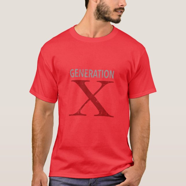 Camiseta Design retrô desgastado da Geração X (Frente)