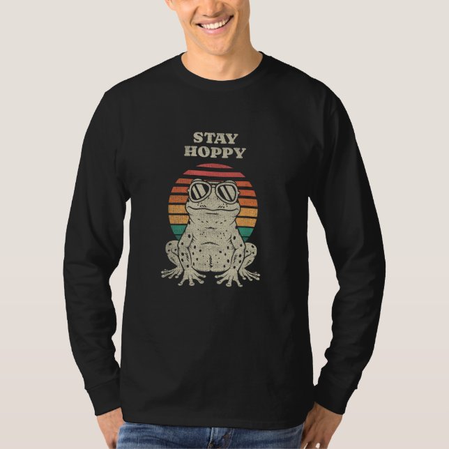 Camiseta Design Retrô Divertido de Sapo Amante de Sapo  (Frente)