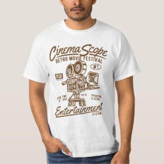 Camiseta Design retro do vintage do festival do filme do