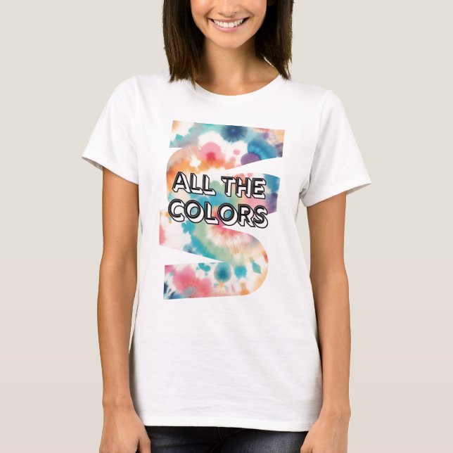Camiseta Design Retro Pastel Tie-Dye (Frente)