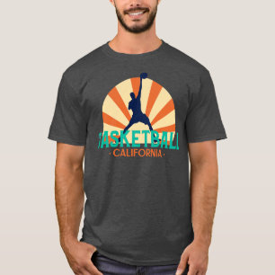 Camiseta Design Retro Sunset da Califórnia para basquetebol