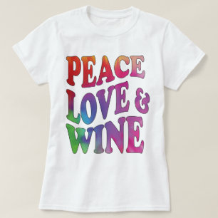 Camiseta Design retro tingido em nó do vinho do amor 7 da