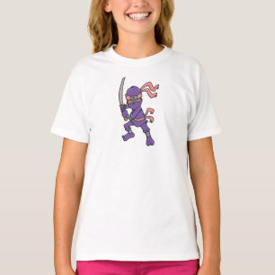 Camiseta Design roxo customizável de Ninja