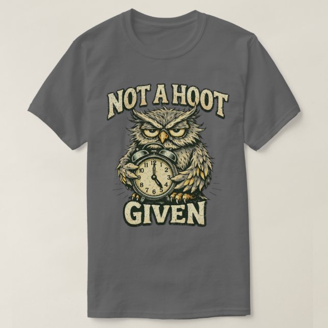 Camiseta design Sassy Owl “Não se Importa” (Frente do Design)