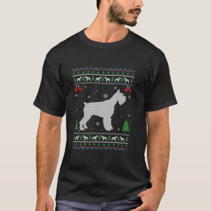 Camiseta Design Schnauzer Cachorro de Natal Feio Suor