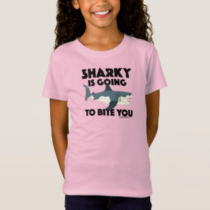 Camiseta Design Sharky Vai Morder Você - J de Meninas Fino