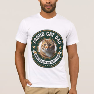 Camiseta Design Simples Fofo Papai de Gato Personalizado Am