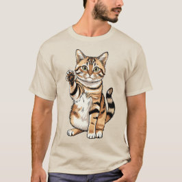 Camiseta Design simples fofo para homens amantes de gatos