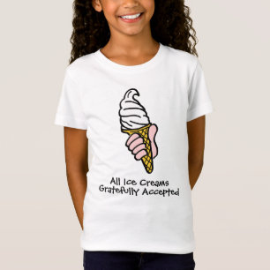 Camiseta Design sorvete com Icecream Cone ou Cornet