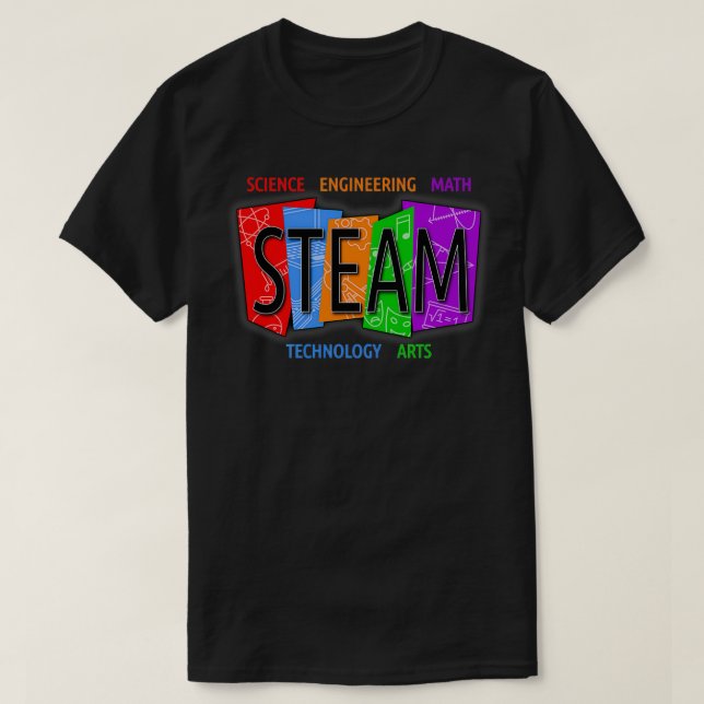 Camiseta DESIGN STEAM De Volta Para A Arte De Professores D (Frente do Design)