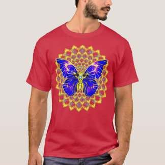 Camiseta Design Suave da Borboleta Azul