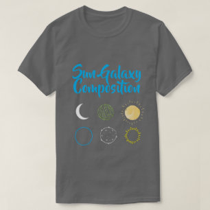 Camiseta Design surpreendente da combinação Sun Galaxy