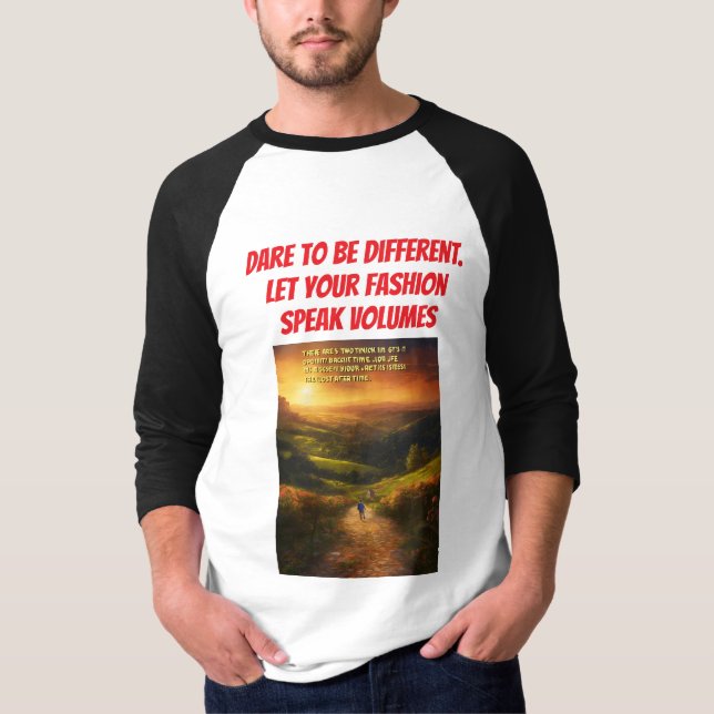 CAMISETA DESIGN SUSTENTÁVEL ÚNICO PARA CARAS JOVENS (Frente)
