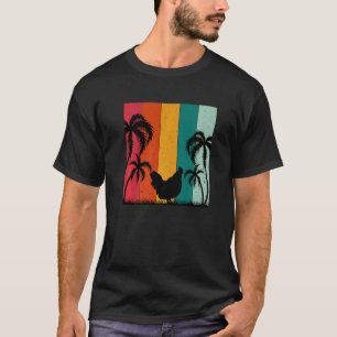Camiseta Design Temático de Verão Retro Amante de Frango Fé