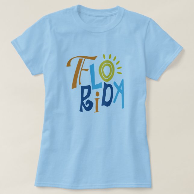 Camiseta Design tipográfico do divertimento de Florida (Frente do Design)