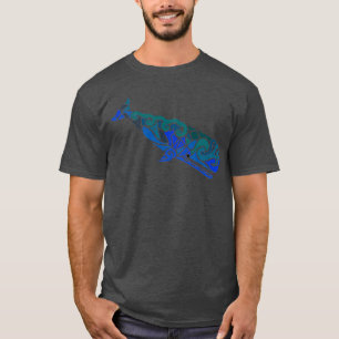 Camiseta Design Tribal de Baleia Sperm Colorido