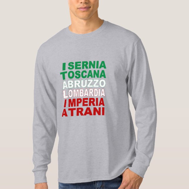 Camiseta Design TURISMO ITÁLIA de berbequim verde-camisa bá (Frente)
